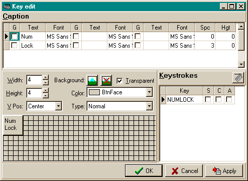 MountFocus Keyboard Designer v.1.1 main screen