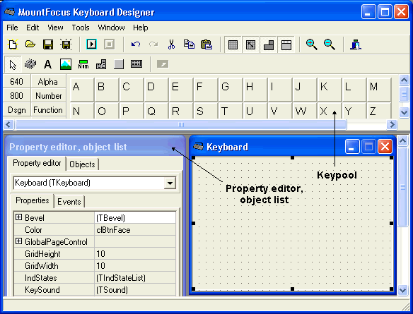 Screenshot for MountFocus Keyboard Designer 3.2